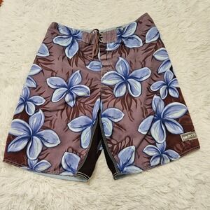 Billabong Men's‎ Sz 34 VTG Y2k Hawaiian Floral Casual Boardshort Swim Trunks